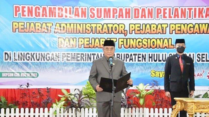 Bupati Hulu Sungai Selatan H Achmad Fikry Lantik 23 Pejabat – Banjarmasin Post