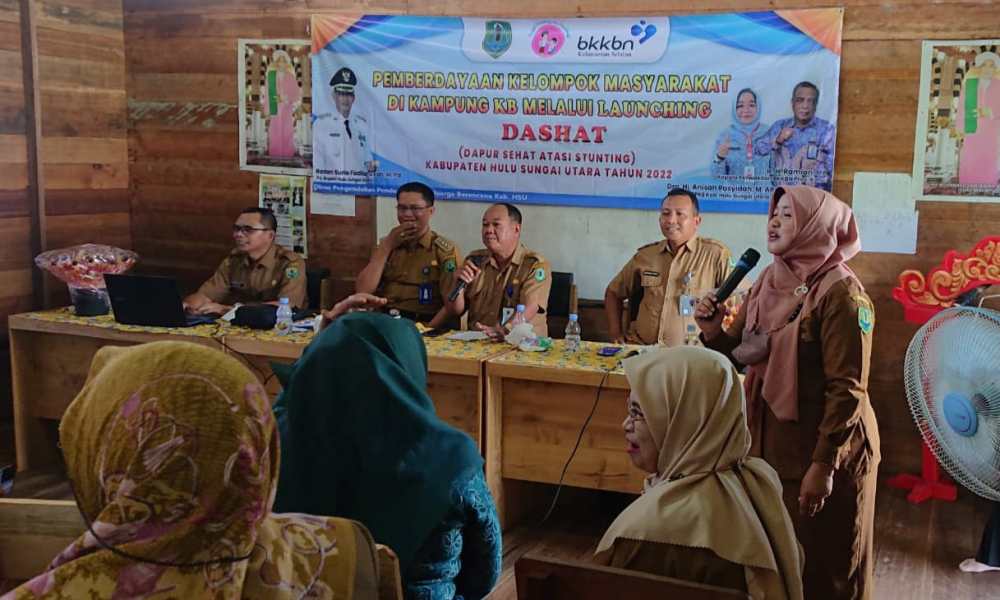 DPPKB HSU Luncurkan Kembali Dapur Sehat Atasi Stunting di Desa Kayakah