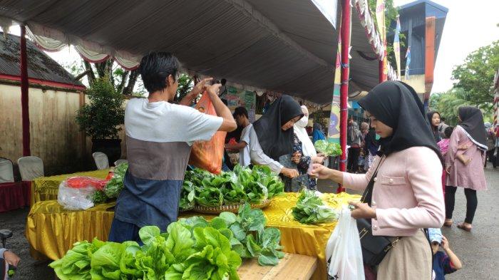 Pembudidaya Sayur Hidroponik Tabalong Manfaatkan Pasar Murah, Tiga Jam 100 Pax Ludes