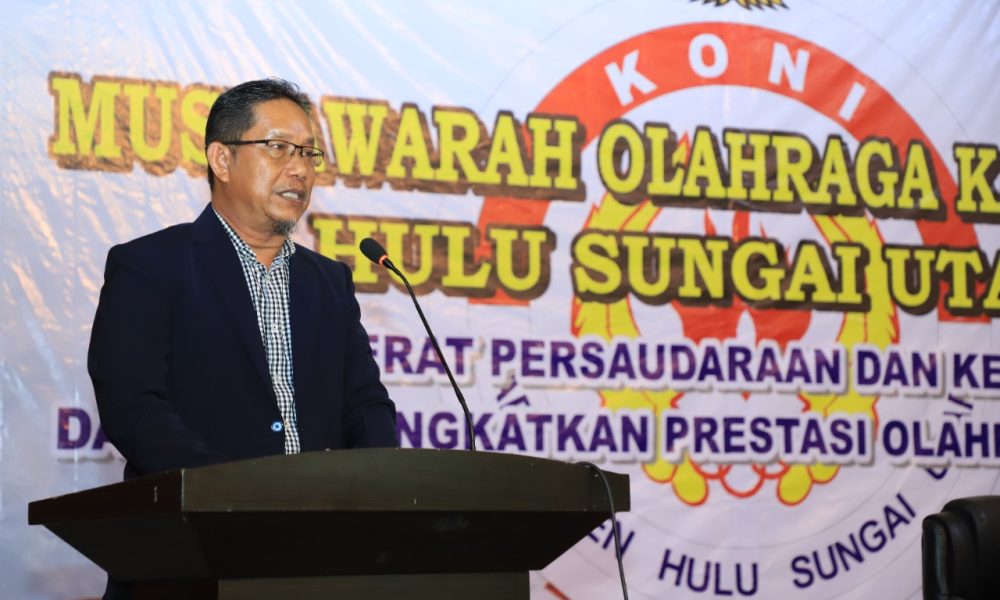 Terpilih secara aklamasi, Syahir Jamil, Ketua Umum KONI HSU 2023-2027