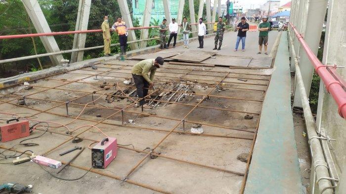 Perbaikan Jembatan Paringin di Kabupaten Balangan Dimulai, Jalur Alternatif Disiapkan Pos Banjarmasin