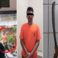 virus!  Pria Marah Membawa Parang di Jalan Darusalam Tanjung Rema Martapura
