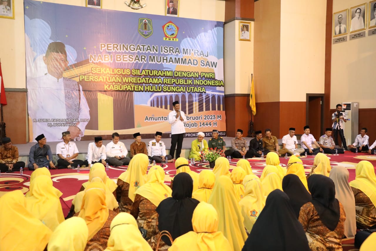 Perkuat Silaturahmi, Pemkab HSU-PWRI Peringati Isra Miraj