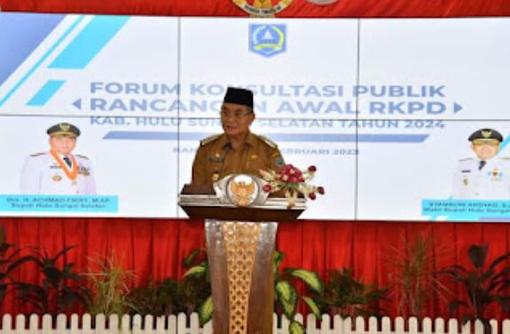 Bupati HSS H.Ahcmad Fikry Buka Forum Konsultasi Publik Rancangan Awal RKPD 2024 – Liputan4 Online