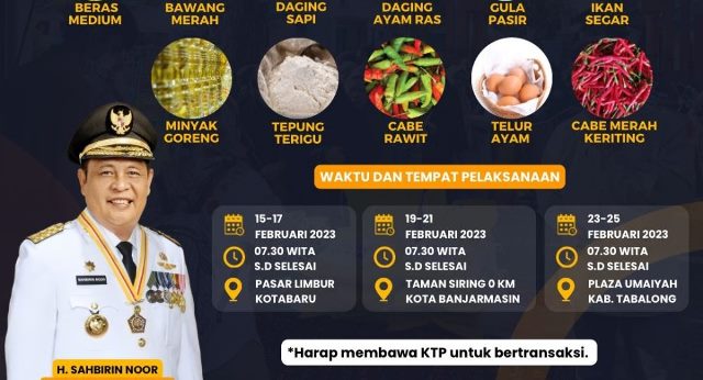 Pasar Murah di Kalimantan Selatan untuk Pengendalian Inflasi – koranbanjar.NET