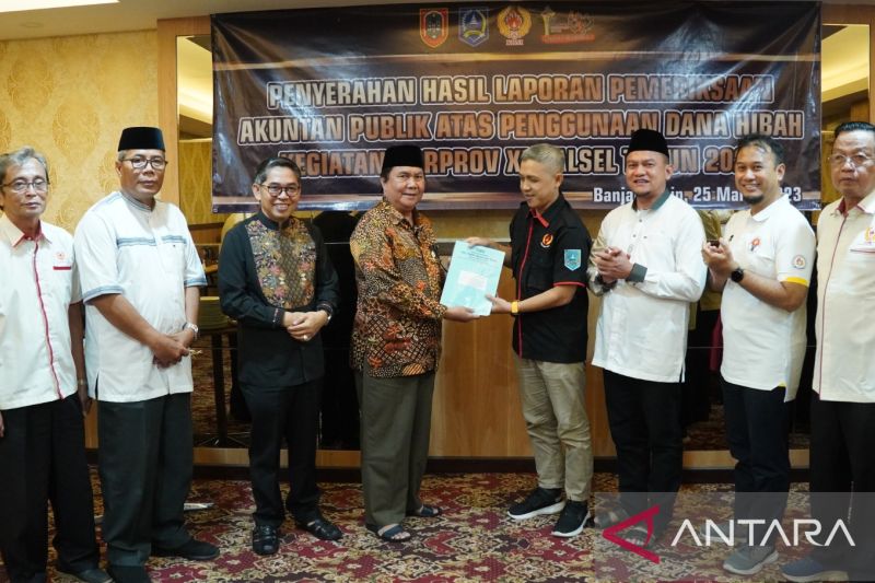 KONI HSS terima hasil audit laporan keuangan Porprov Kalsel XI – ANTARA Kalsel