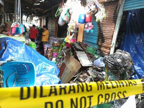 Puluhan Toko di Pasar Thaibah Terbakar, Kerugian Ditaksir 700 Juta Rupiah