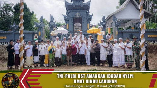 TNI-POLRI HST Amankan Ibadah Nyepi Bagi Umat Hindu di Labuhan
