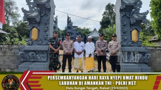 Doa Hari Raya Nyepi Umat Hindu di Labuhan Diamankan TNI-POLRI HST