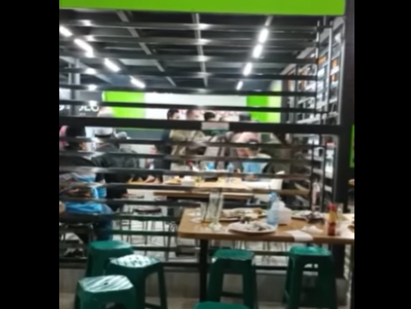 virus!  Wanita Barungcup di restoran saat sarapan, konon terjadi di Tapin
